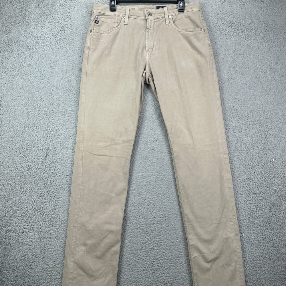 AG Adriano Goldschmied Graduate Khaki Pants Size 34x34 Stretch Mens
